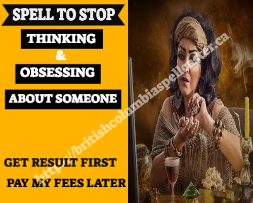 spell to stop thinking about someone